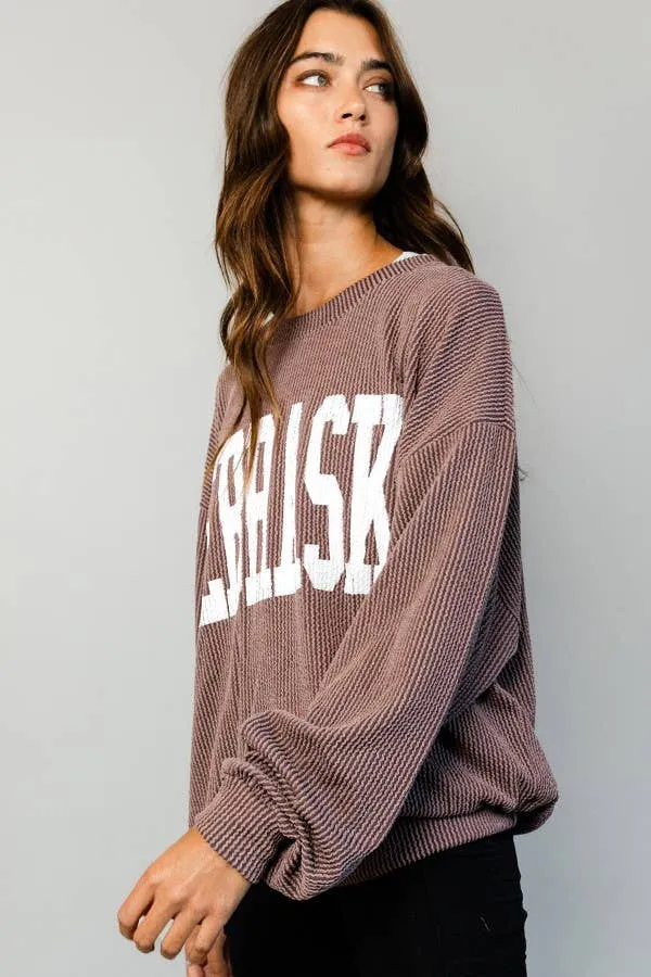 'NEBRASKA' Comfy Oversize Graphic Sweatshirt