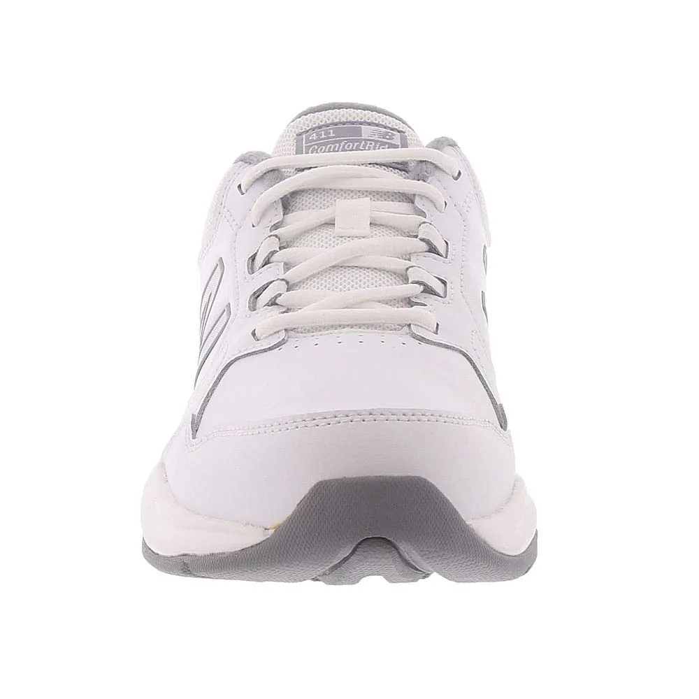 New Balance Men's 411 V1 Training Shoe, White/Silver Mink, 11 X-Wide