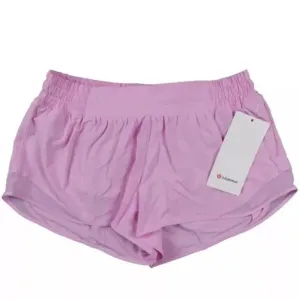 New Lululemon Size 8 Hotty Hot Low Rise LR Lined Shorts 2.5&quot; VITP Vita Pink Run