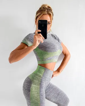New Seamless ColorBlock Short Sleeves