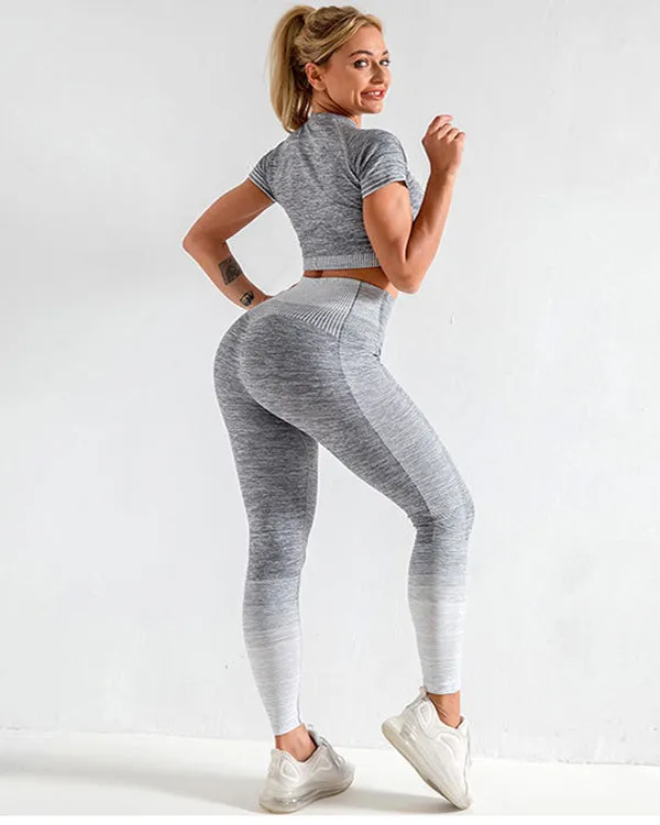 New Seamless ColorBlock Short Sleeves