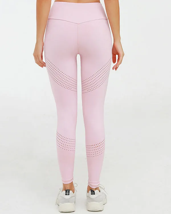 New Seamless Cut Out Sports Bra And High Waisted Leggings Gym Sets