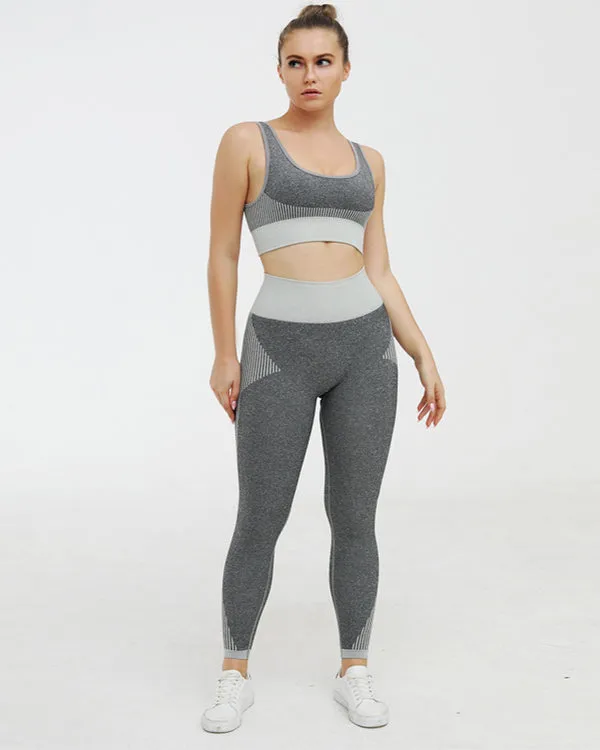 New Seamless Sports Bra And High Waisted Leggings Gym Sets