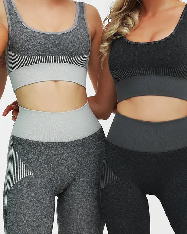 New Seamless Sports Bra And High Waisted Leggings Gym Sets