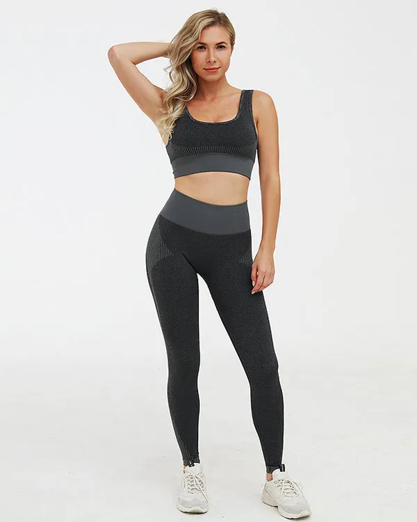 New Seamless Sports Bra And High Waisted Leggings Gym Sets