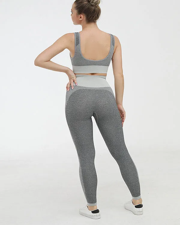 New Seamless Sports Bra And High Waisted Leggings Gym Sets