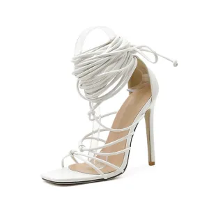 New women gladiator knee high sandals open toe