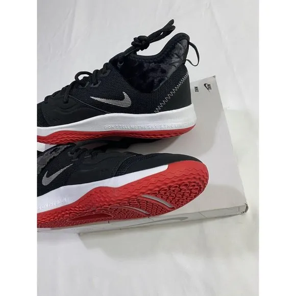 New Youth Size 7Y Black Red Nike PG 3 (GS) Basketball Shoes AQ2462 016