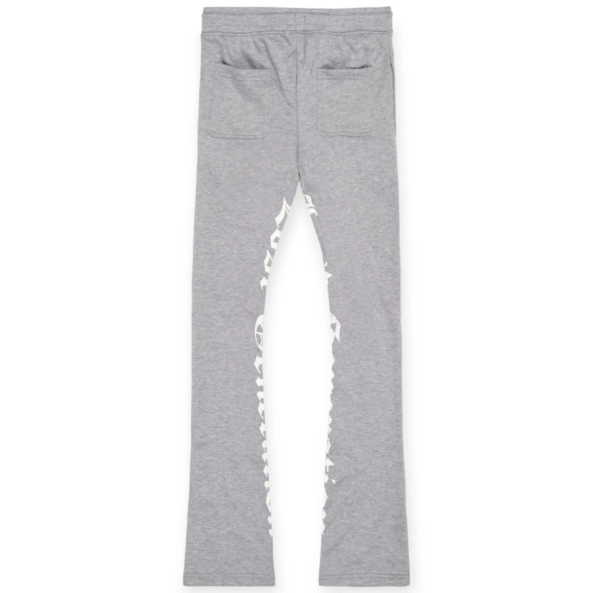 Nexus Clothing Men Lost Generation Stacked Sweatpants (Heather Grey White)