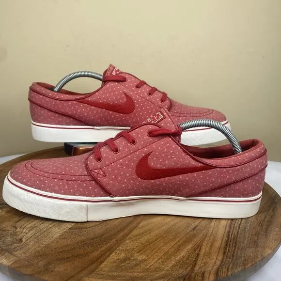 Nike Air Zoom Stefan Janoski Sb Red Polka Dot Mens White And Red Size 12 Shoes