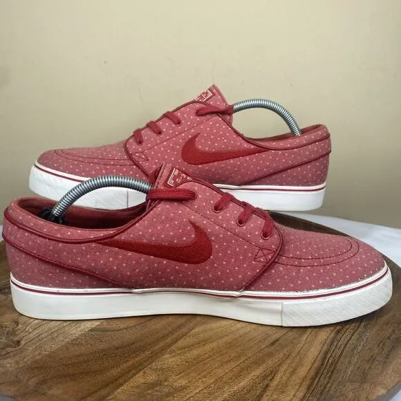 Nike Air Zoom Stefan Janoski Sb Red Polka Dot Mens White And Red Size 12 Shoes
