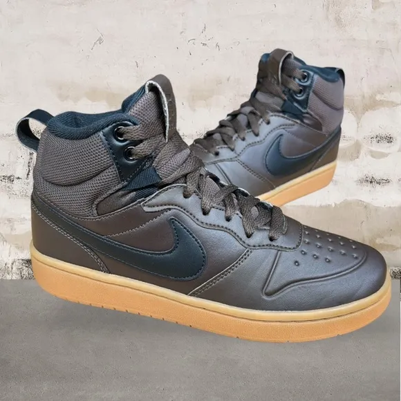 Nike Court Borough Mid 2 Boot GS 'Baroque Brown Gum' #BQ5440-200 - 5.5Y  7.5 Wms