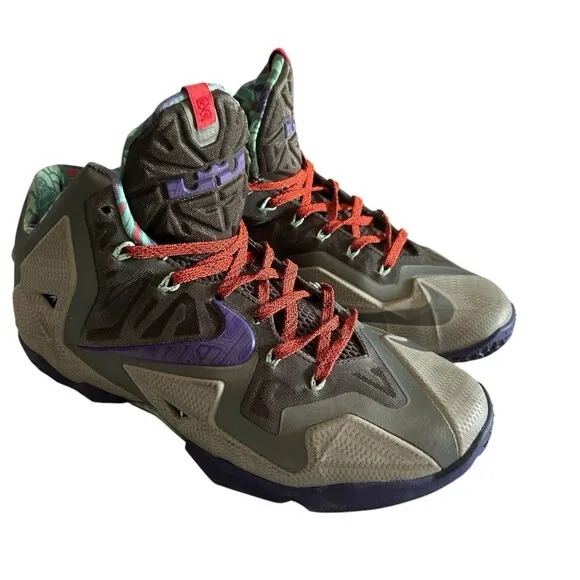 Nike Lebron 11 XI Terracotta Warrior Basketball Shoes 616175-005 Mens Size 9