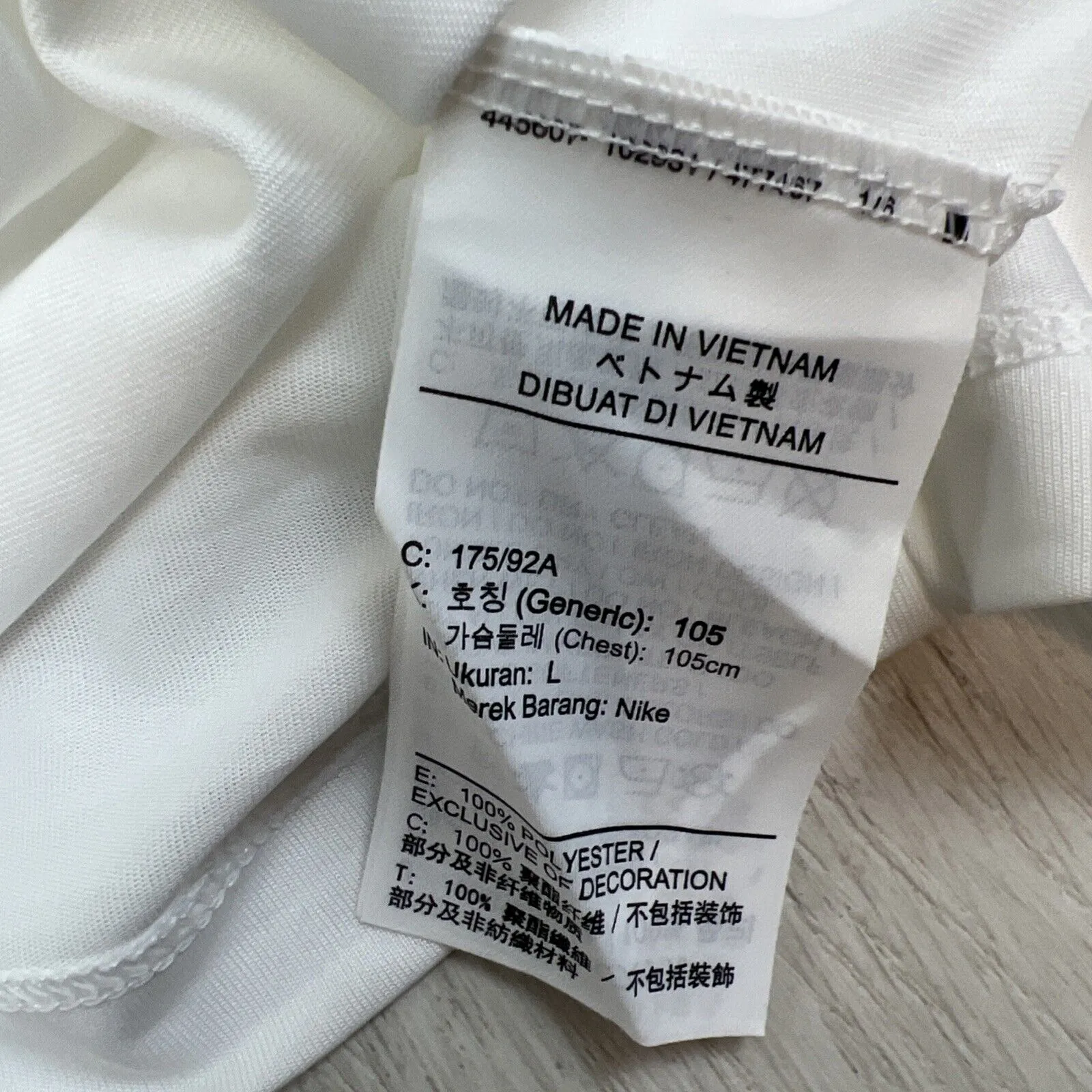 Nike Mens Activewear White Training Singlet Tank Top Size Large (New)