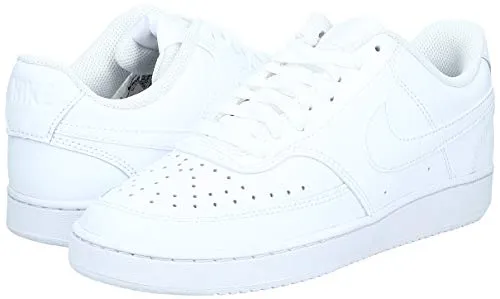 Nike Men's Court Vision Low Sneaker, White/Whiteblack, 9.5 Regular US