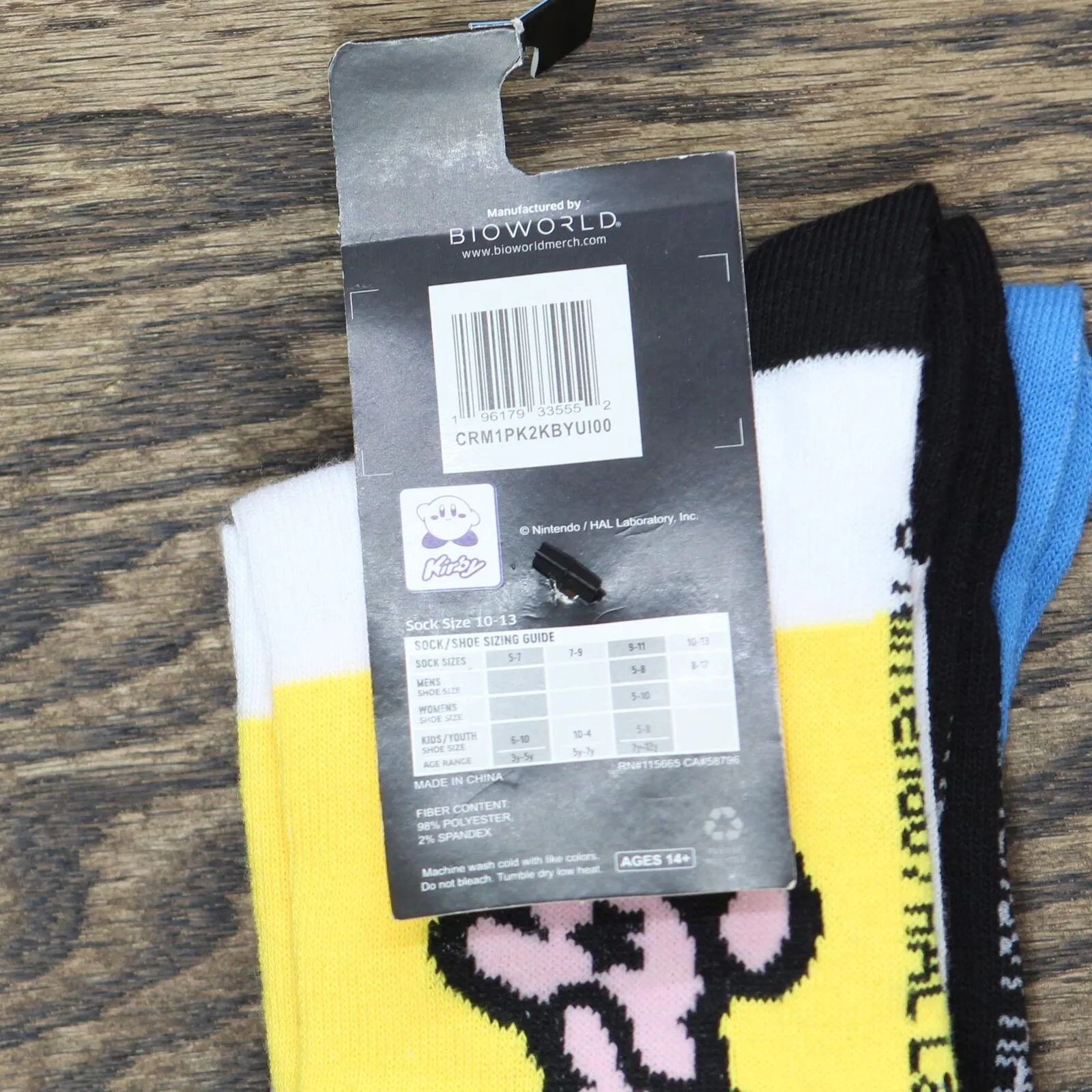 Nintendo Mens Kirby Character Casual Crew Socks