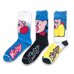Nintendo Mens Kirby Character Casual Crew Socks