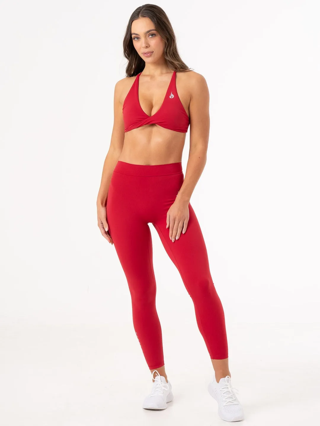 NKD Twist Sports Bra | Cherry Red