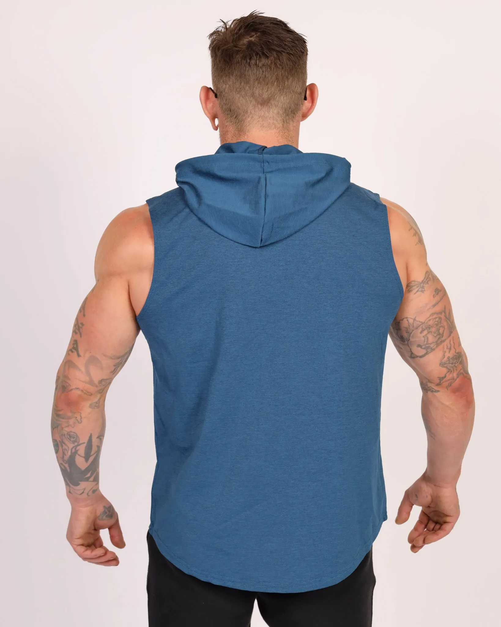 No Plateau Unisex Loose-Fitting Hooded Vest | Quick-Dry (Blue)