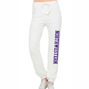 Northwestern Wildcats White Joggers