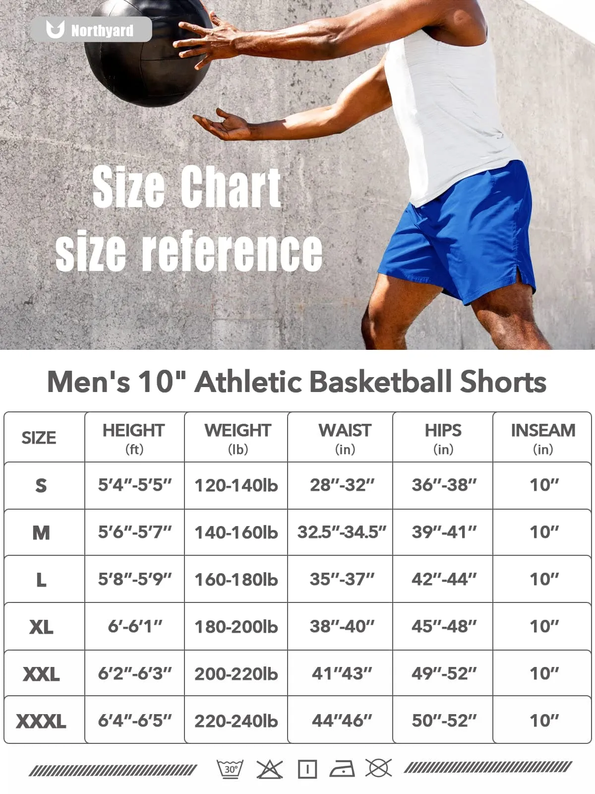 NORTHYARD Men's 10" Athletic Basketball Shorts Workout Gym Quick Dry Shorts Lightweight Mesh Training Shorts for Men Exercise RoyalBlue