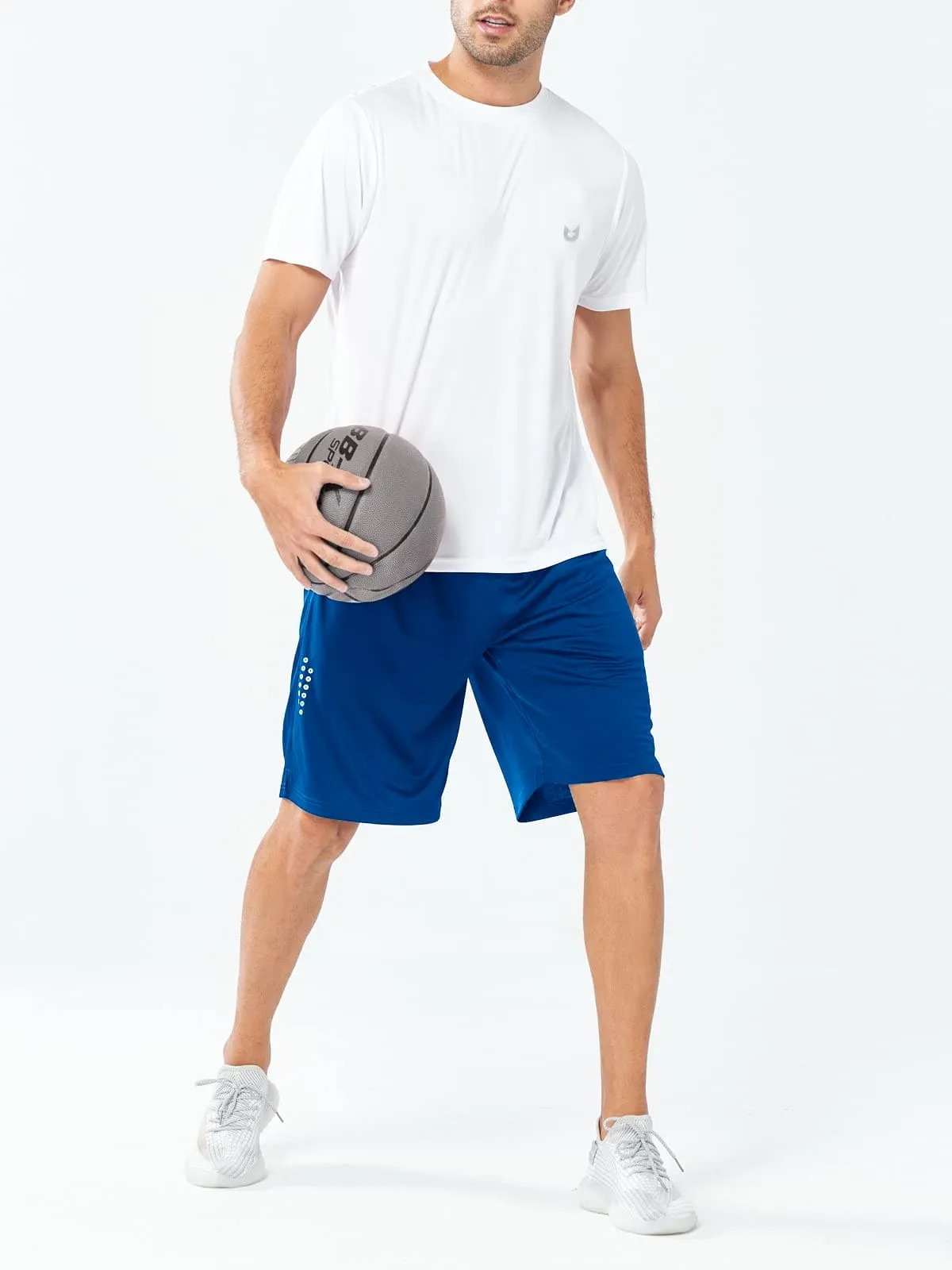 NORTHYARD Men's 10" Athletic Basketball Shorts Workout Gym Quick Dry Shorts Lightweight Mesh Training Shorts for Men Exercise RoyalBlue