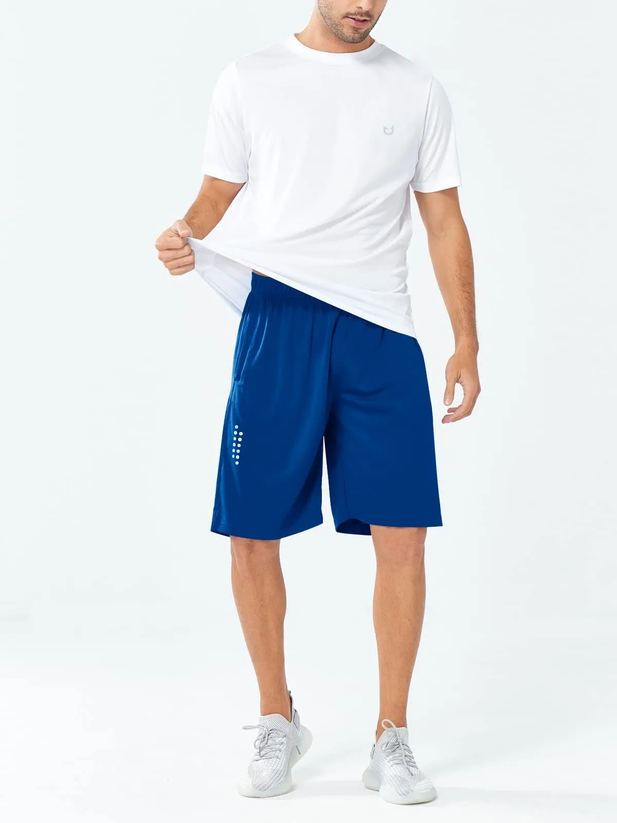 NORTHYARD Men's 10" Athletic Basketball Shorts Workout Gym Quick Dry Shorts Lightweight Mesh Training Shorts for Men Exercise RoyalBlue
