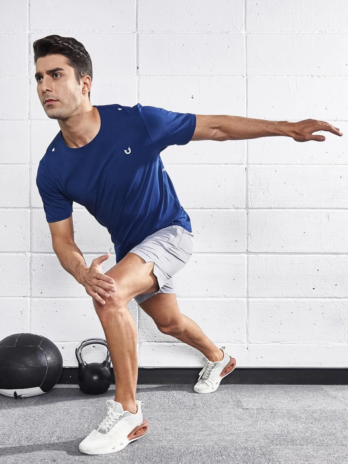 NORTHYARD Men's Workout Gym Shirts Quick Dry T-Shirts Running Athletic Short Sleeve Shirt for Men Navy