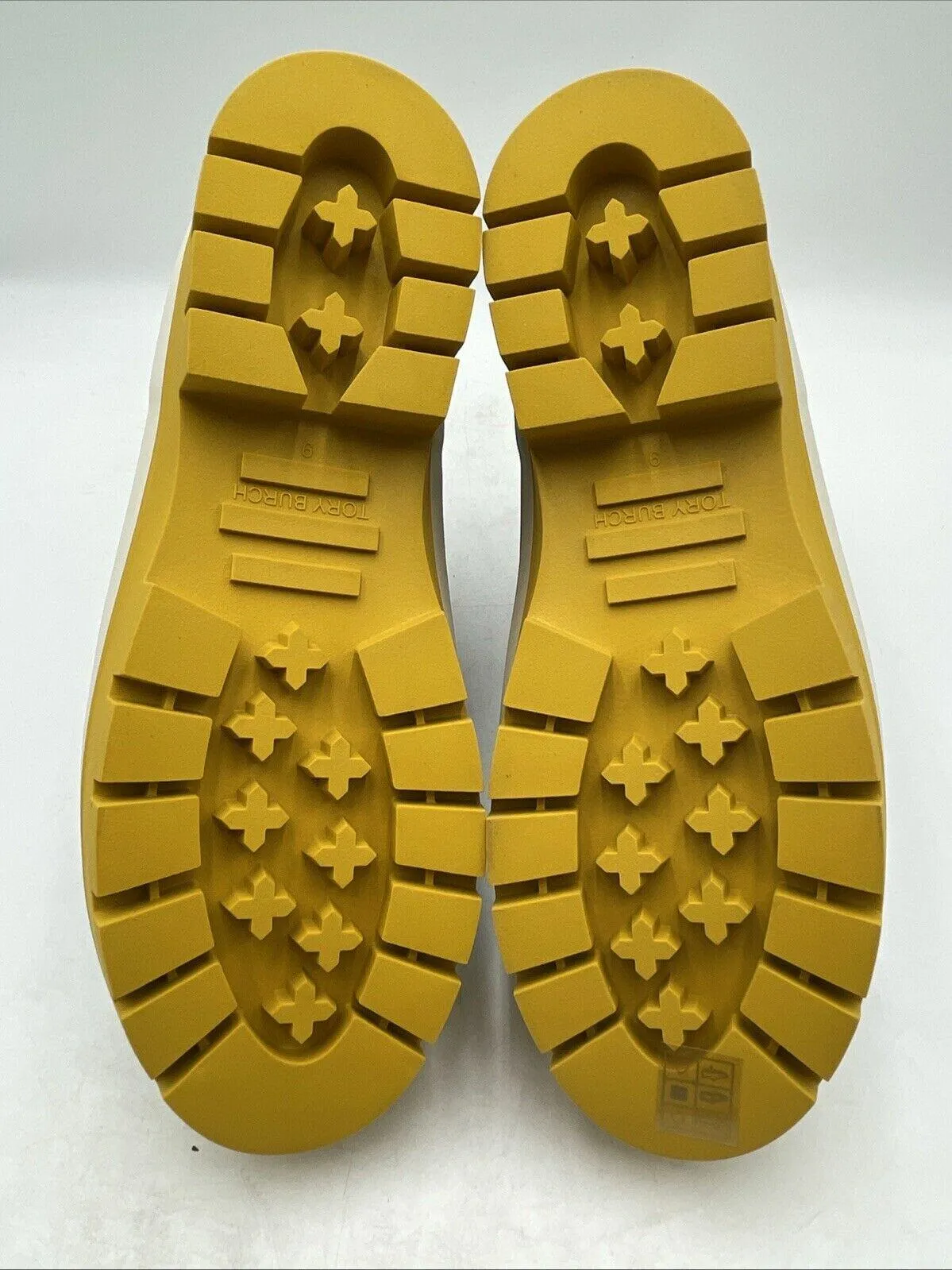 NWB Tory Burch Women’s Hurricane Pull On Lug Sole Rain Boots Green Size 9M