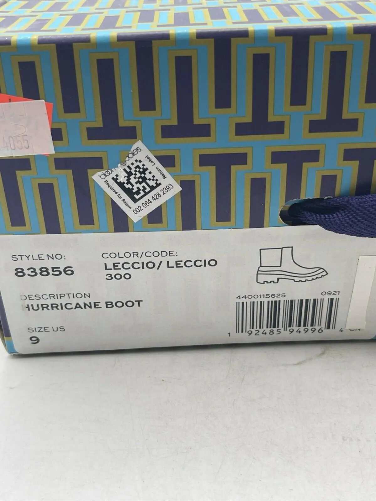 NWB Tory Burch Women’s Hurricane Pull On Lug Sole Rain Boots Green Size 9M