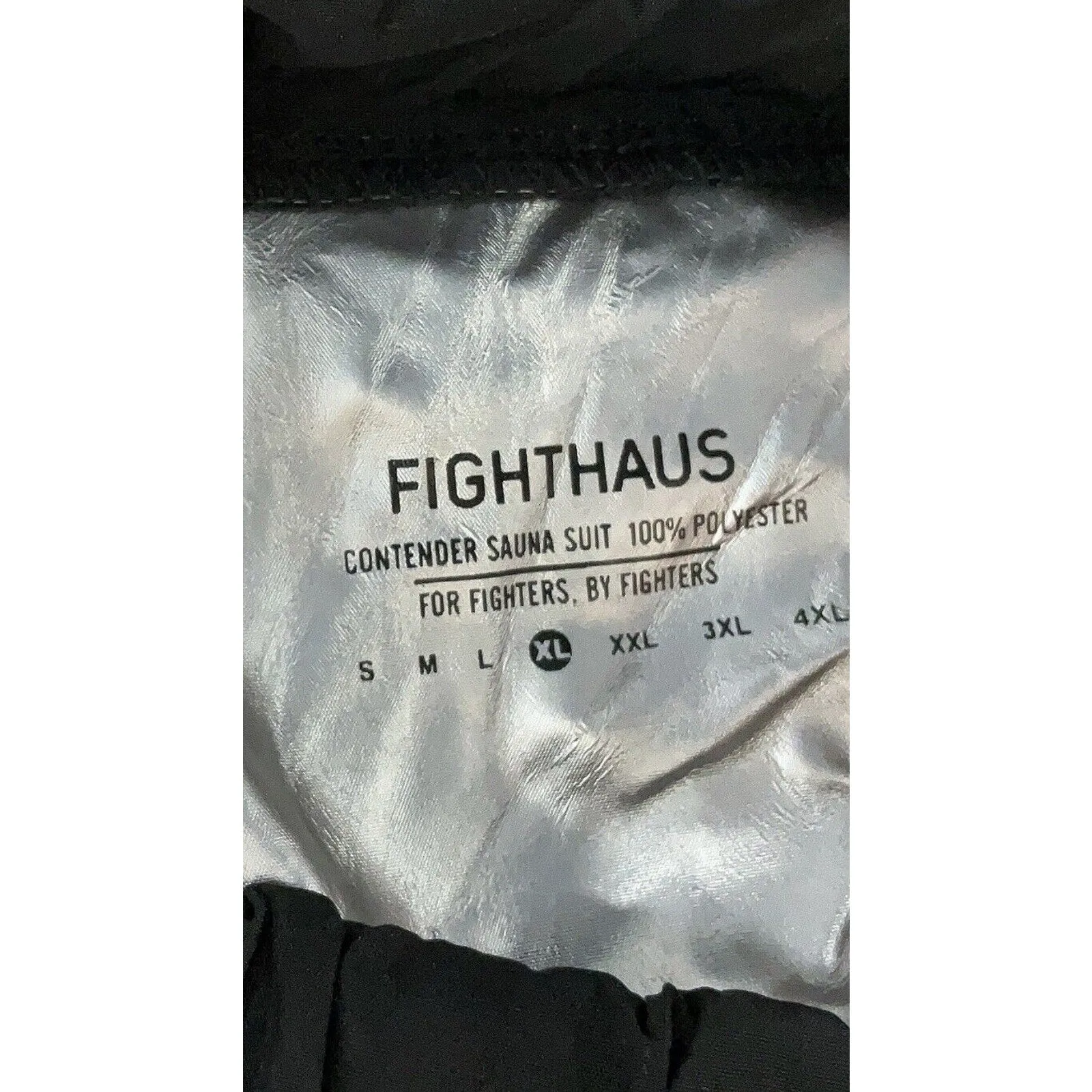 NWT Fighthaus Jacket XL Black Contender Sauna Suit Long Sleeve Crew Neck