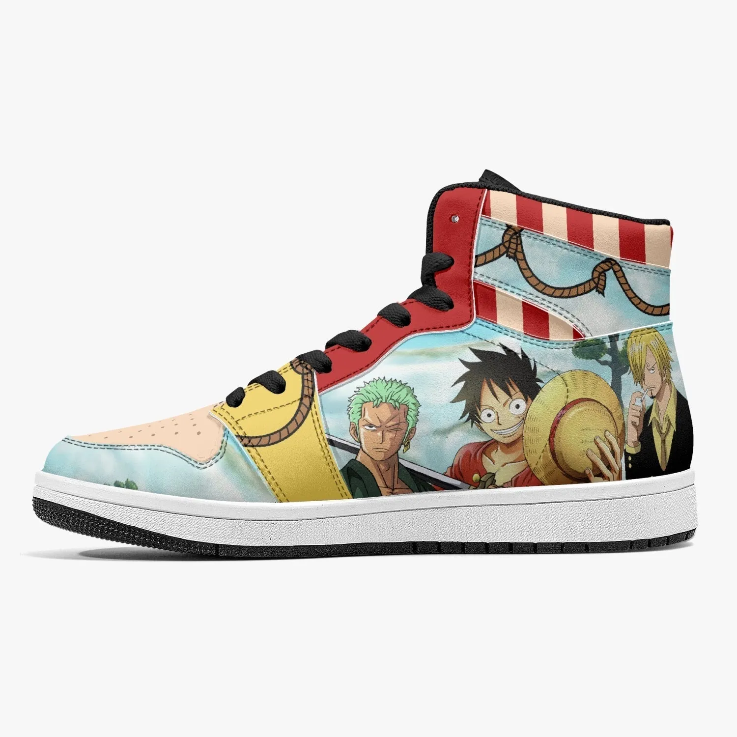 One Piece Characters Mid 1 Basketball Shoes