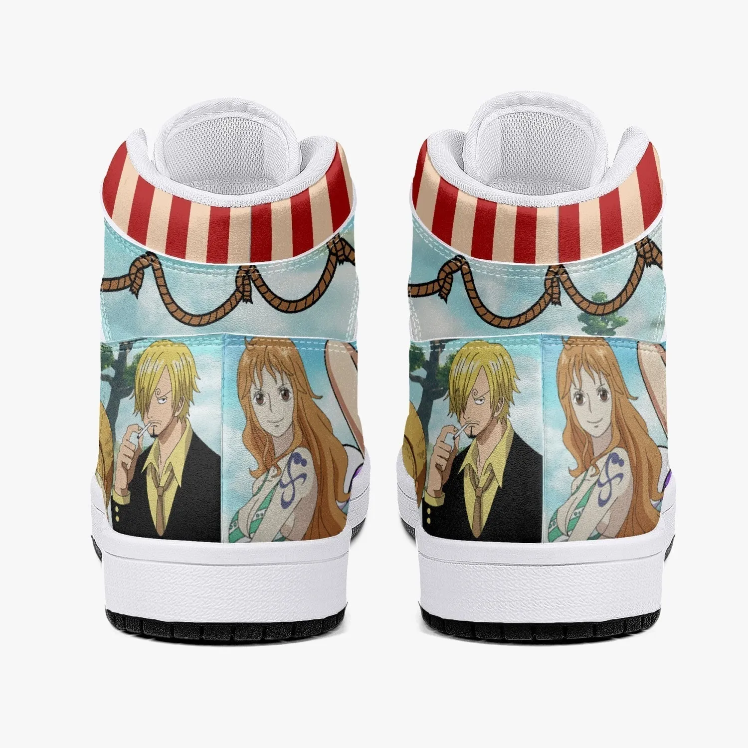 One Piece Characters Mid 1 Basketball Shoes