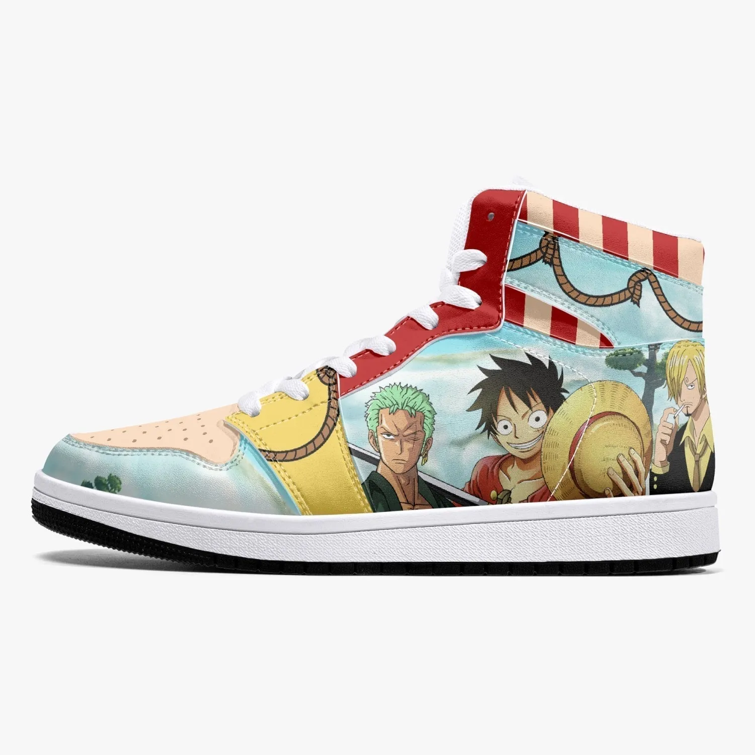 One Piece Characters Mid 1 Basketball Shoes