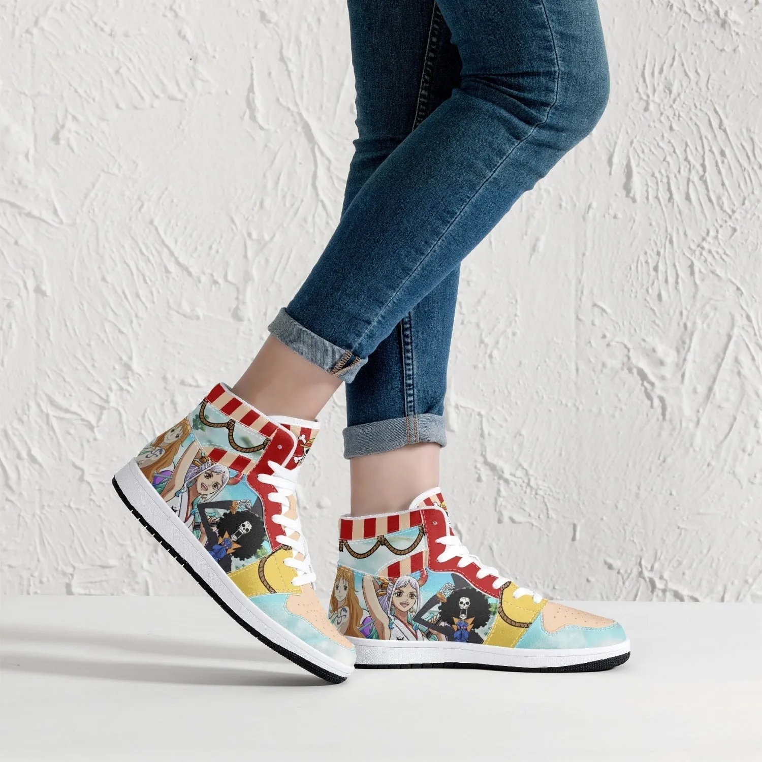 One Piece Characters Mid 1 Basketball Shoes