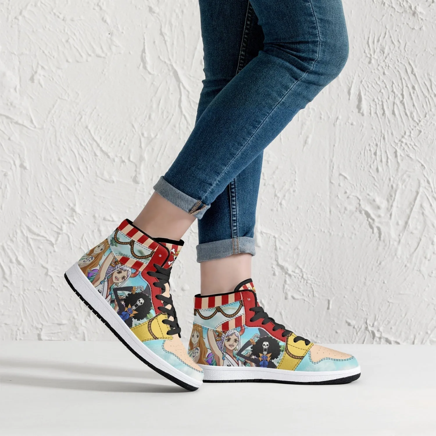One Piece Characters Mid 1 Basketball Shoes