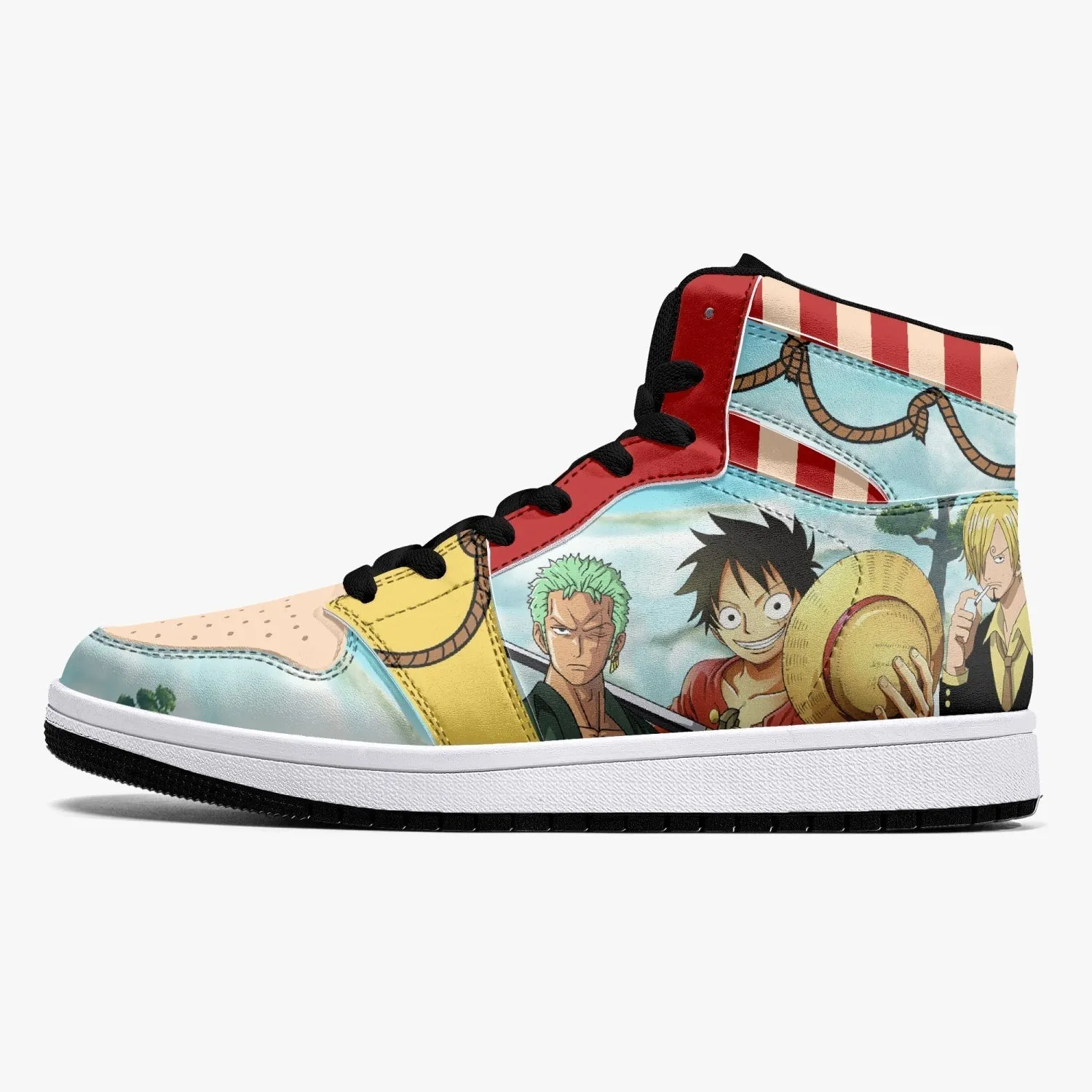 One Piece Characters Mid 1 Basketball Shoes