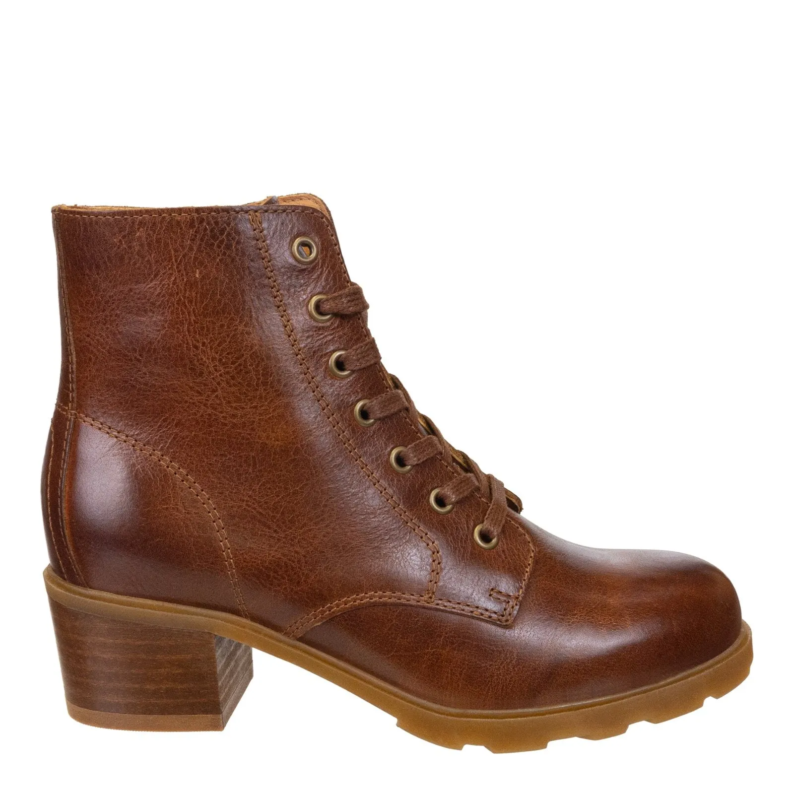 OTBT - ARC in BROWN LEATHER Heeled Ankle Boots