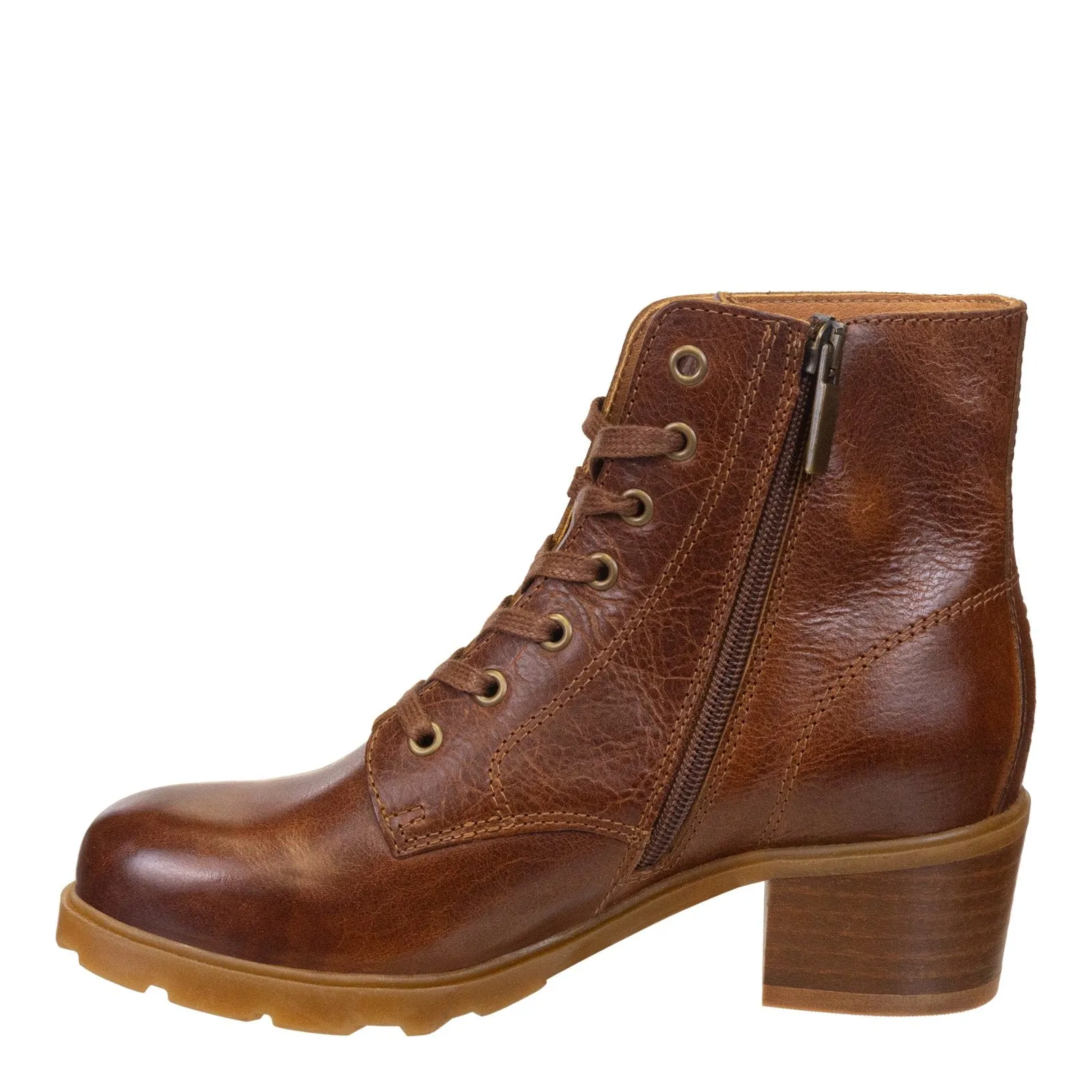 OTBT - ARC in BROWN LEATHER Heeled Ankle Boots