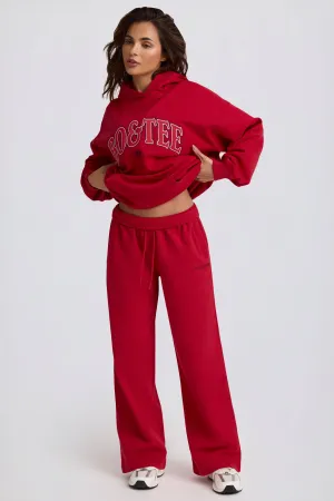 Oversized Hoodie in Hot Red