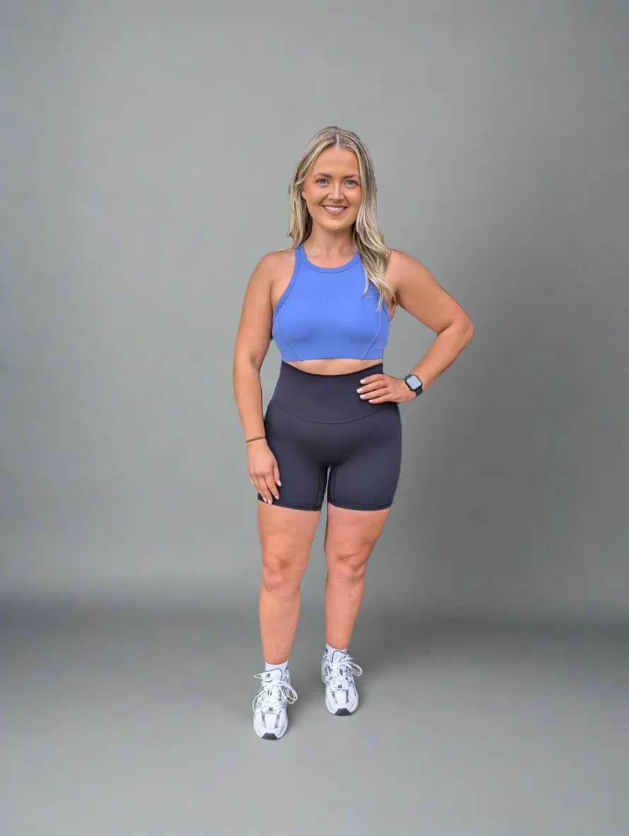 OW Ribbed Crop - Purple