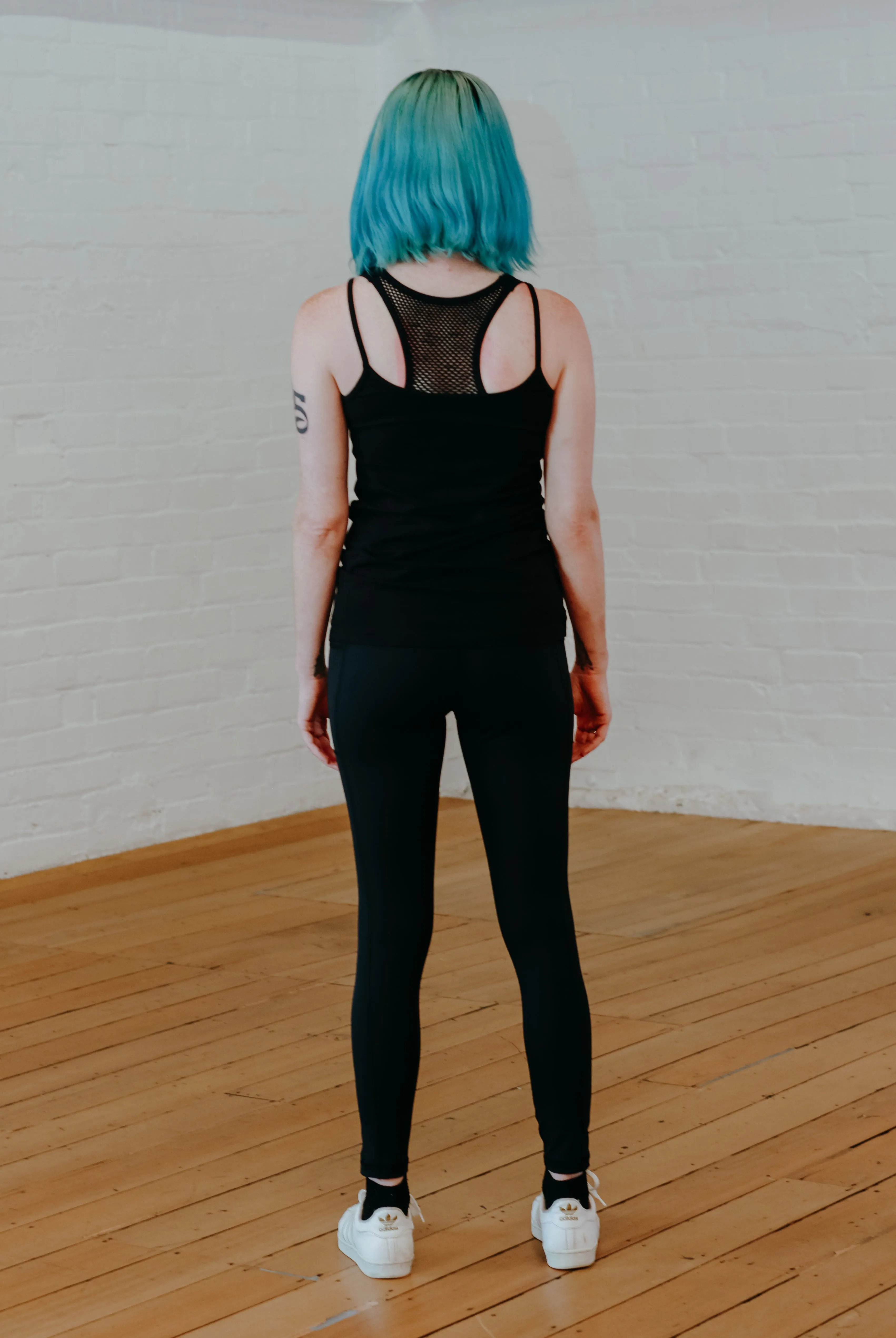 Peach Builder Black Staple Tights