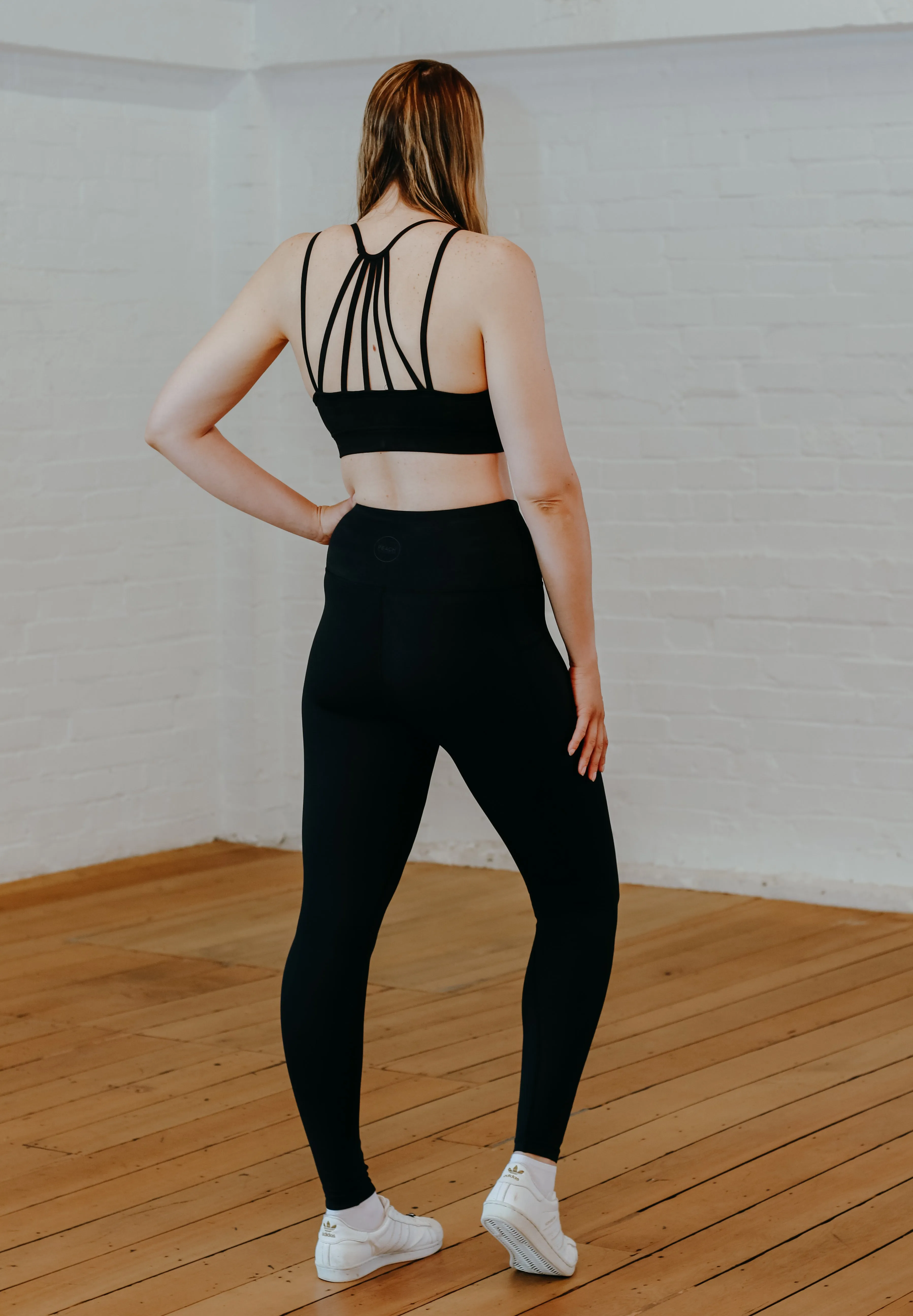 Peach Builder Black Staple Tights