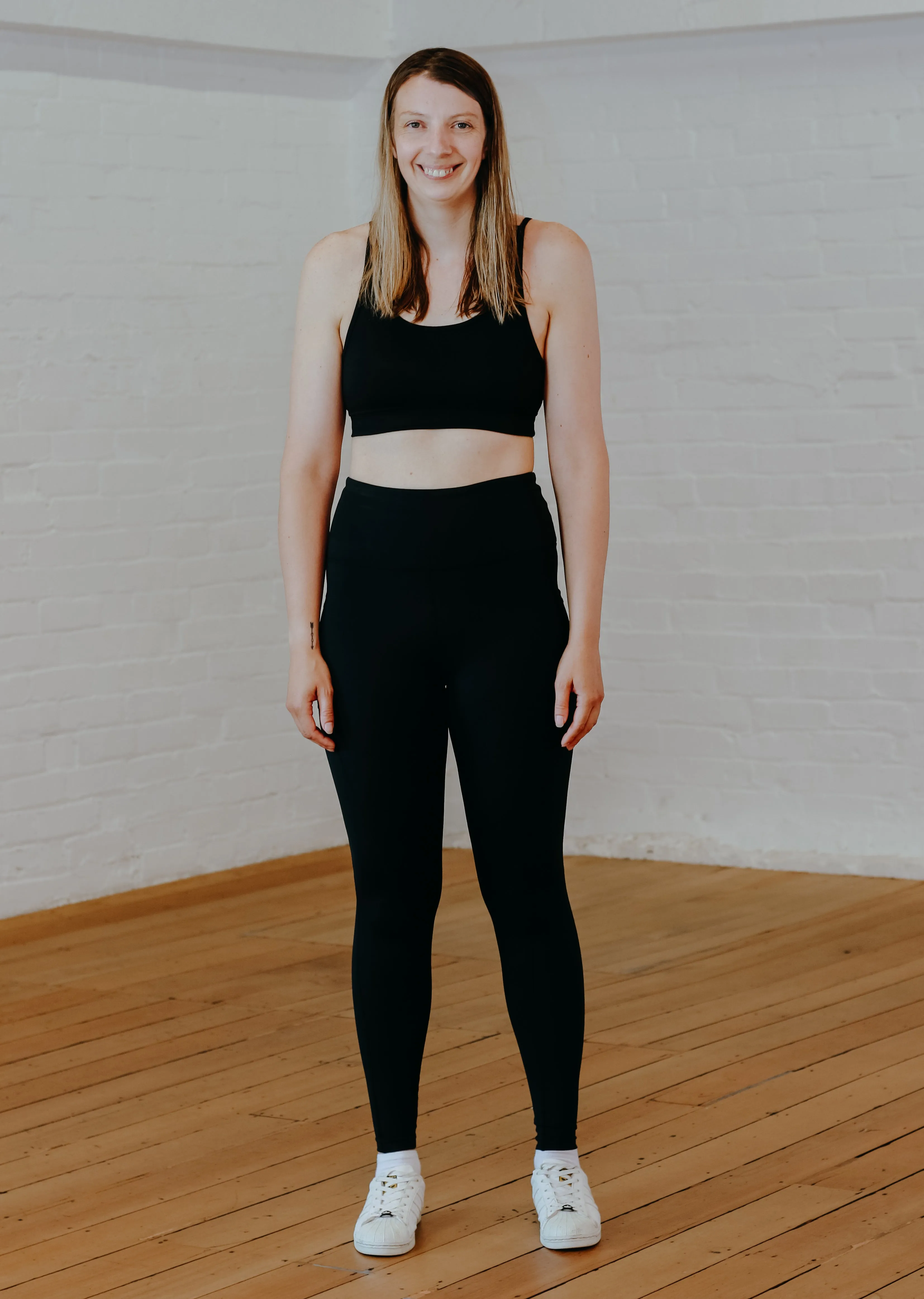 Peach Builder Black Staple Tights