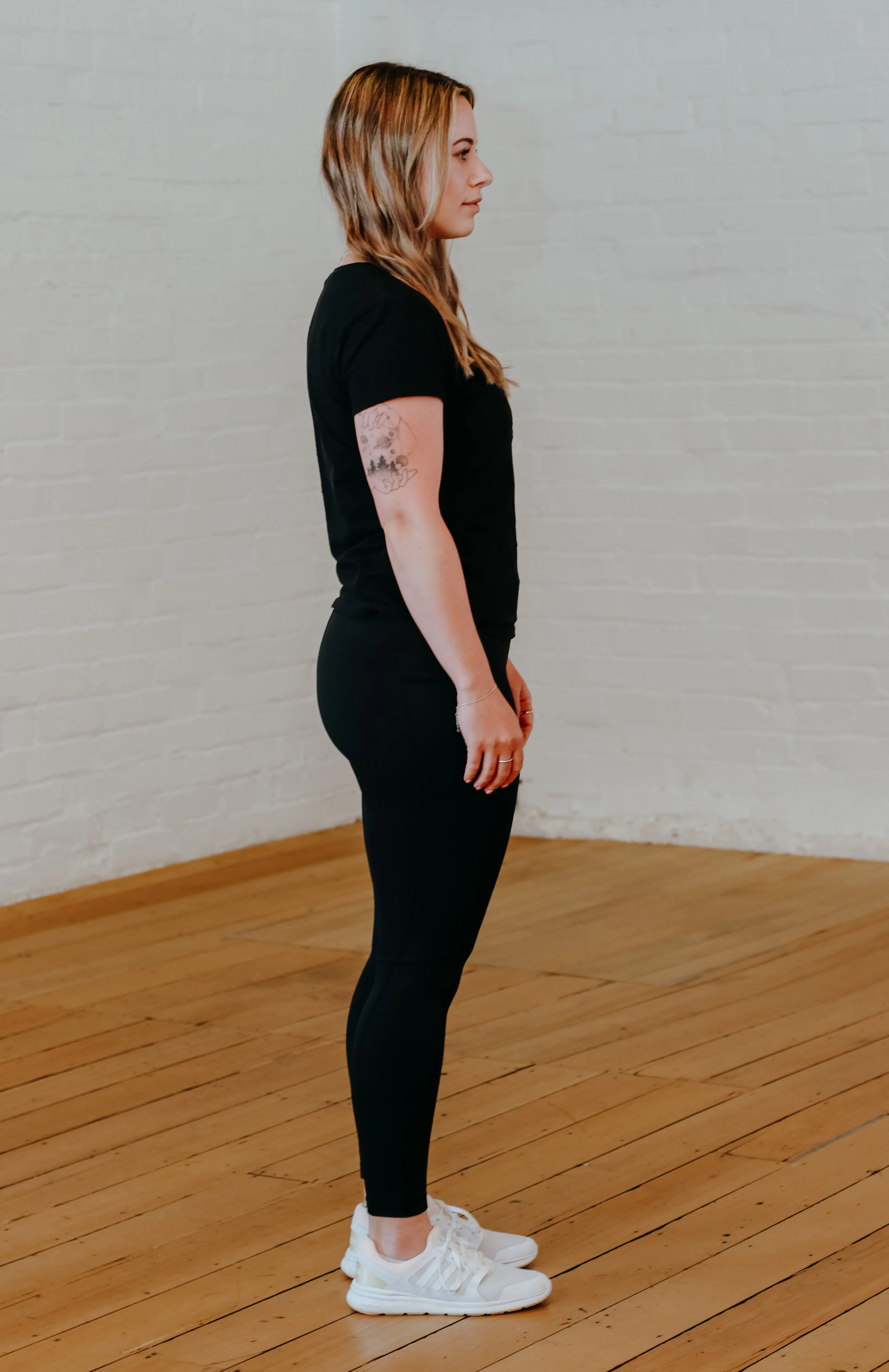 Peach Builder Black Staple Tights
