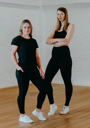 Peach Builder Black Staple Tights