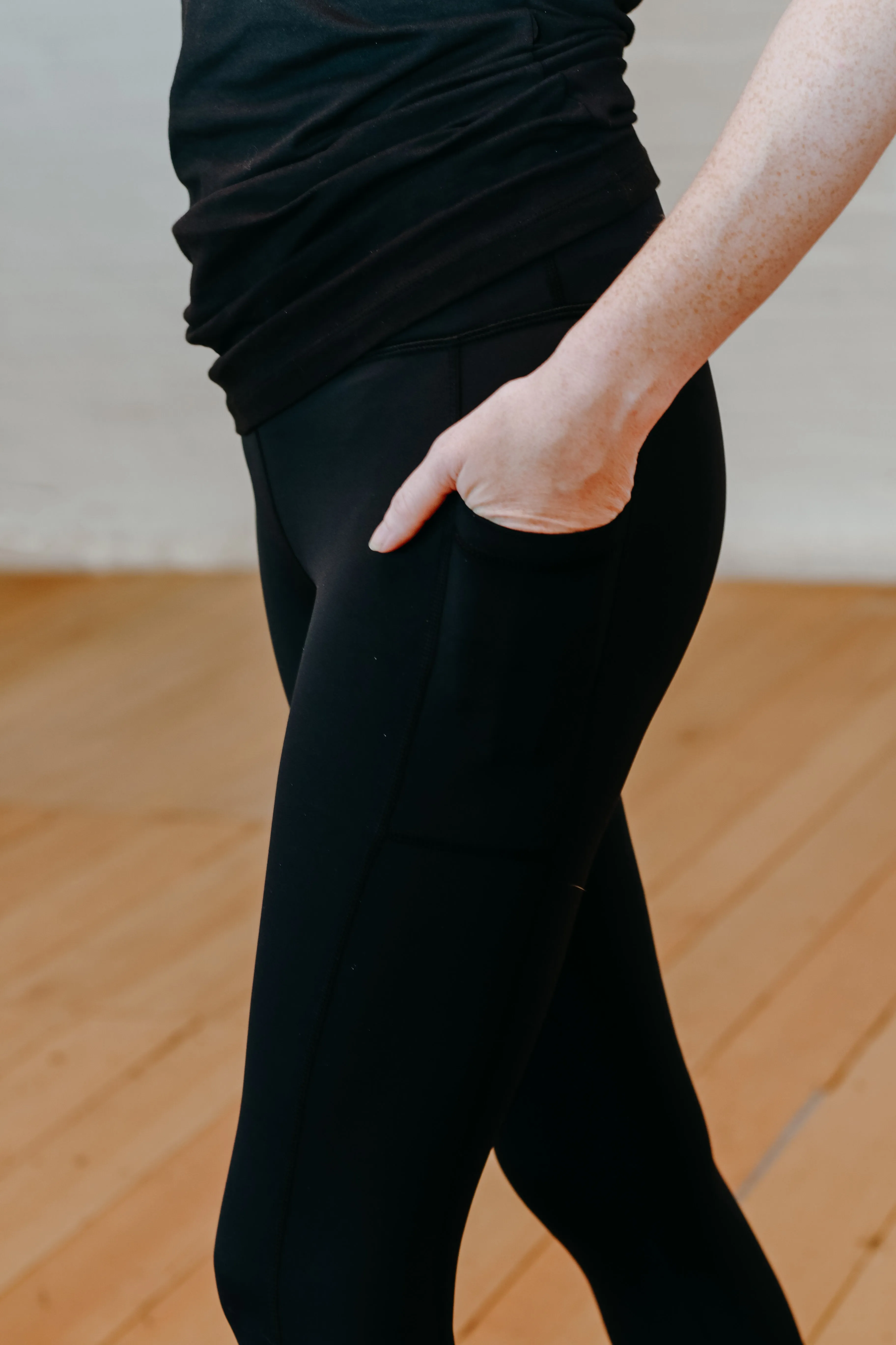 Peach Builder Black Staple Tights
