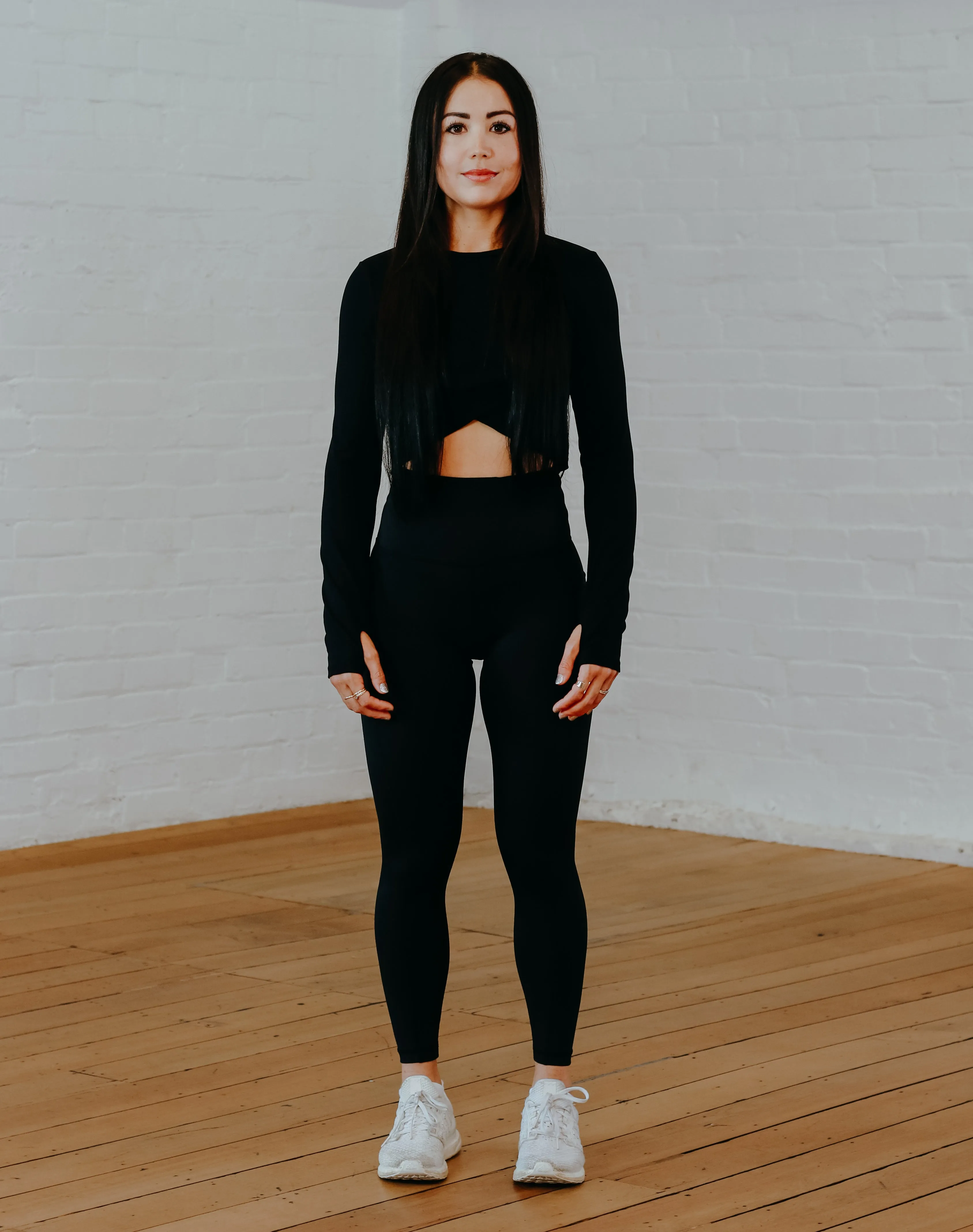 Peach Builder Black Staple Tights