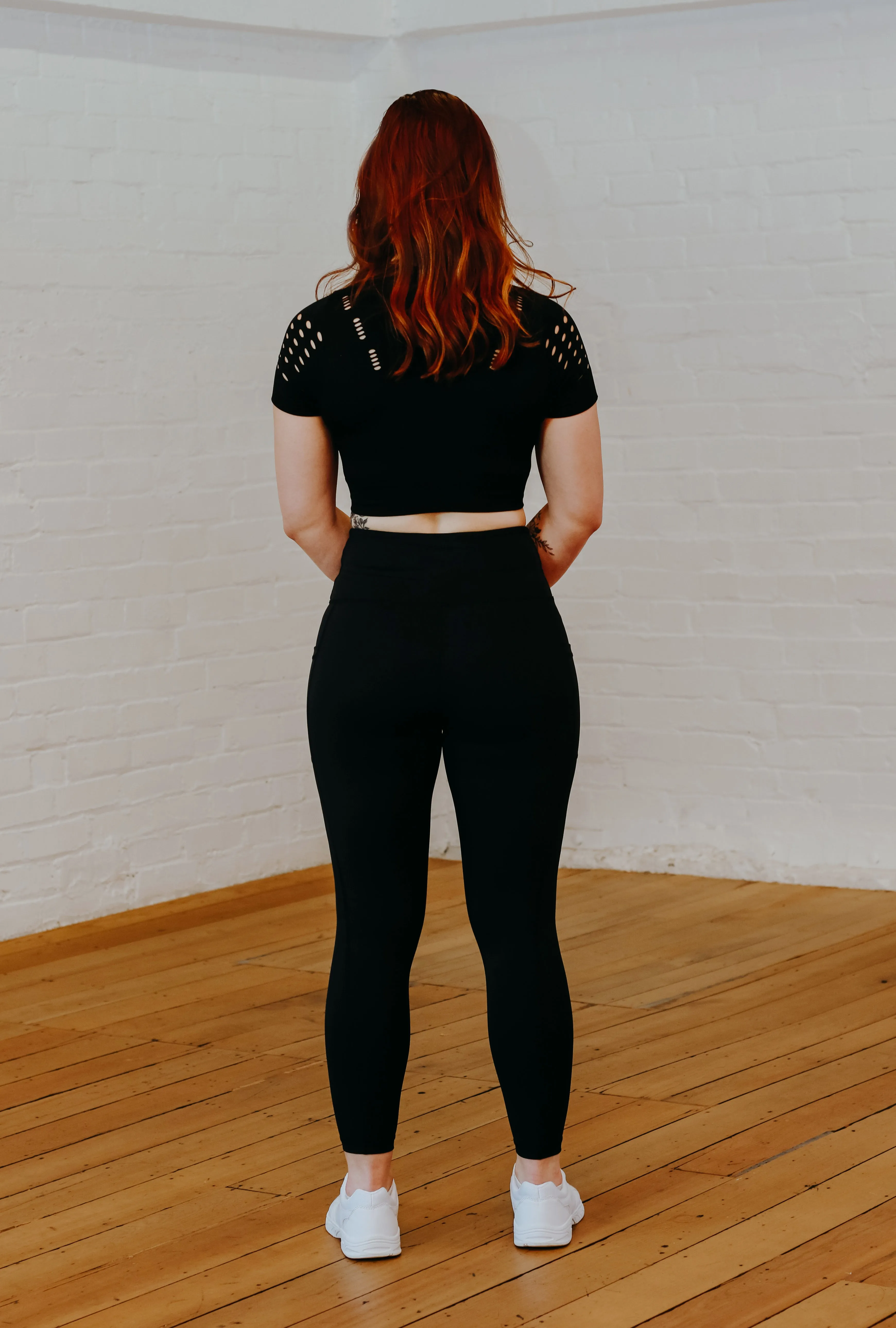 Peach Builder Black Staple Tights