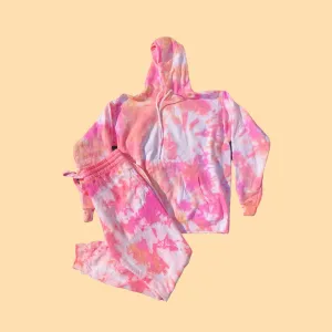 Peach Sherbert Tie Dye Loungewear Set